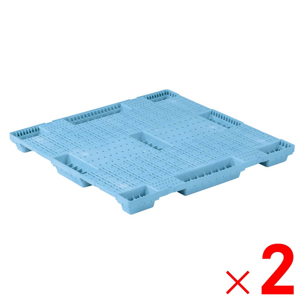 【送料無料】【法人限定】サンコー パレット N4-114118F ライトブルー 81400X-00 ×2個 セット販売 【メーカー直送・代引不可・置配不可】