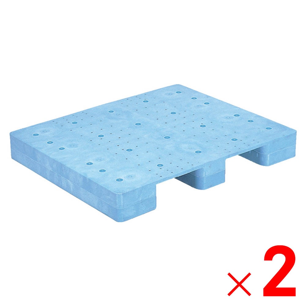 【送料無料】【法人限定】サンコー パレット S-1012F ライトブルー 812004-03 ×2個 セット販売 【メーカー直送・代引不可・置配不可】