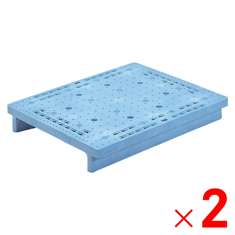 【送料無料】【法人限定】サンコー パレット S2-810F ライトブルー 808809-00 ×2個 セット販売 【メーカー直送・代引不可・置配不可】
