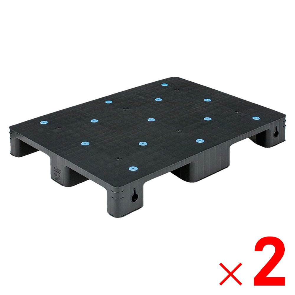 【送料無料】【法人限定】サンコー パレット S4-710 再生ブラック 807004-00 ×2個 セット販売 【メーカー直送・代引不可・置配不可】