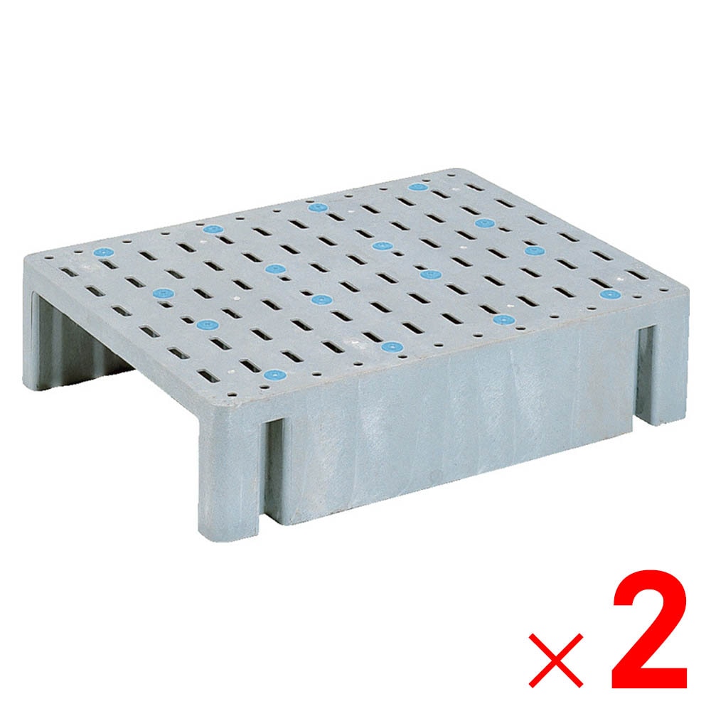 【送料無料】【法人限定】サンコー パレット S-806F ライトグレー 808803-00 ×2個 セット販売 【メーカー直送・代引不可・置配不可】