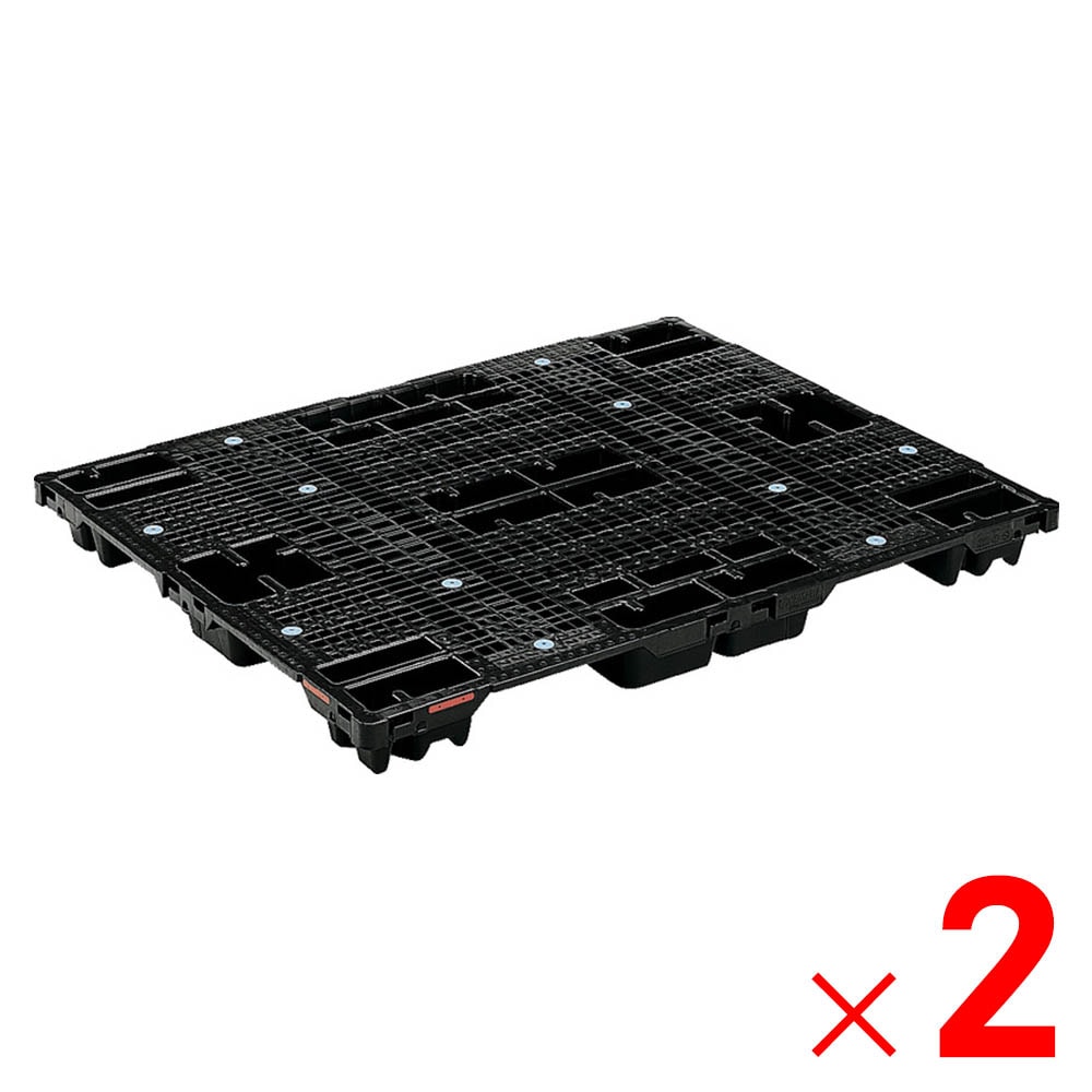 【送料無料】【法人限定】サンコー パレット SN4-1114 再生ブラック 815402-01 ×2個 セット販売 【メーカー直送・代引不可・置配不可】
