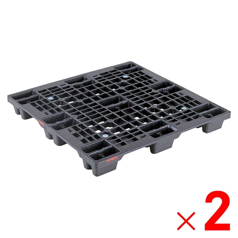 【送料無料】【法人限定】サンコー パレット SN4-1111 再生ブラック 812136-01 ×2個 セット販売 【メーカー直送・代引不可・置配不可】