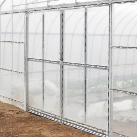 【送料無料】東都興業 ビニールハウスドアセット マルヒロドアEX枠 MD-EX-12×20 2枚 【メーカー直送・代引不可・置配不可】