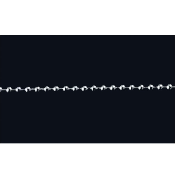 アートクレイシルバー シルバーチェーン SV925 ボール 細 40cm C-0017