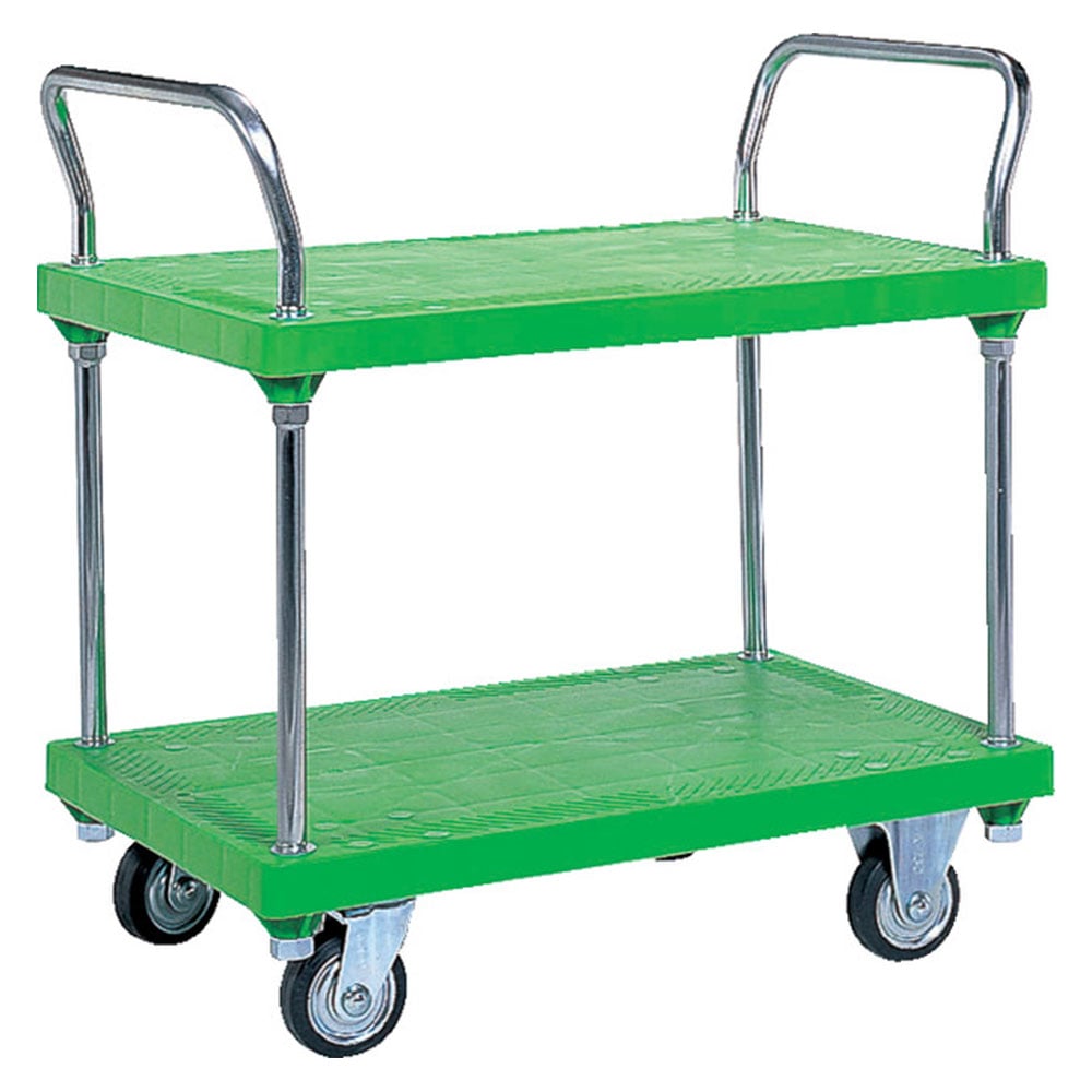 【送料無料】【法人限定】サンコー ハンドカー 2段 グリーン 805405-00 【メーカー直送・代引不可・置配不可】