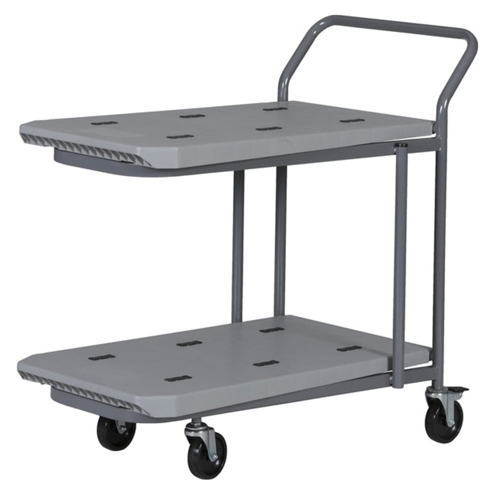 【送料無料】【法人限定】サンコー ネス台車 WM 2段 ライトグレー 800140-02 【メーカー直送・代引不可・置配不可】