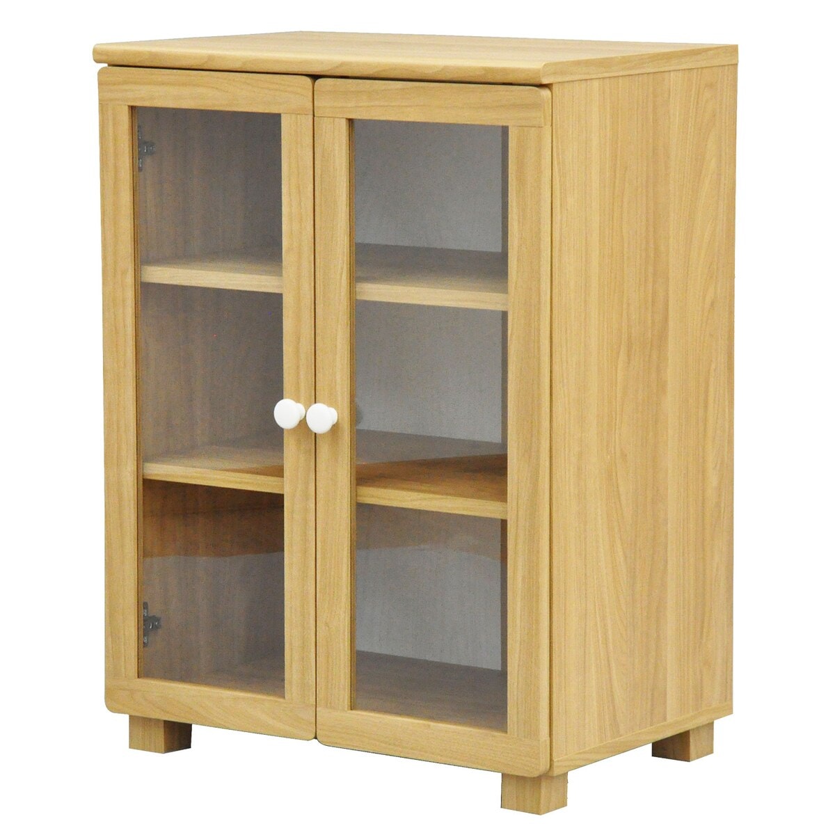 【送料無料】エイ・アイ・エス ナチュラルスタンダード ガラスキャビネット GTNS-02 NA 【メーカー直送・代引不可・置配不可】