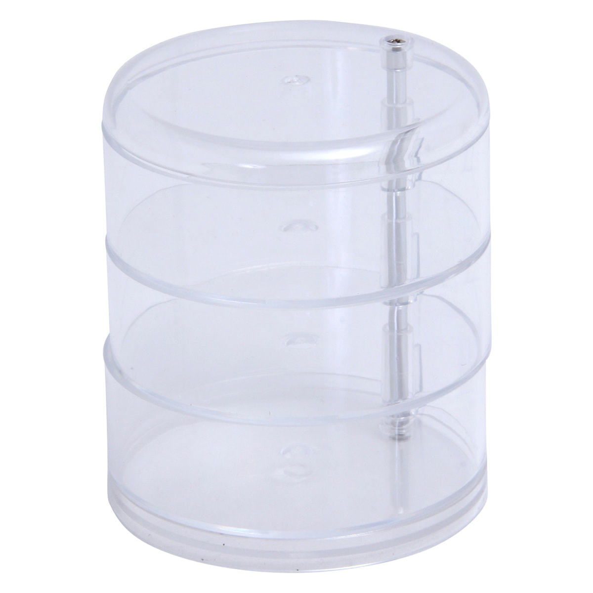 【送料無料】不二貿易 PSコスメ収納 3段ラウンド小物入れ 6006 【メーカー直送・代引不可・置配不可・配送地域限定】