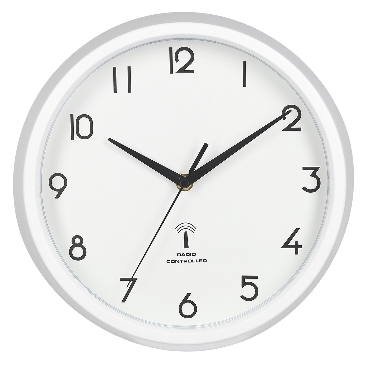 【送料無料】不二貿易 電波掛時計 カペラ 直径27cm WH 27268  EG8819P-RC 【メーカー直送・代引不可・置配不可・配送地域限定】