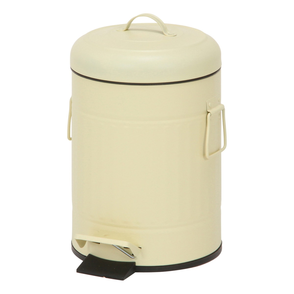 【送料無料】不二貿易 スチール ラウンドペダルペール 5L アイボリ- FTC313-5L 【メーカー直送・代引不可・置配不可・配送地域限定】