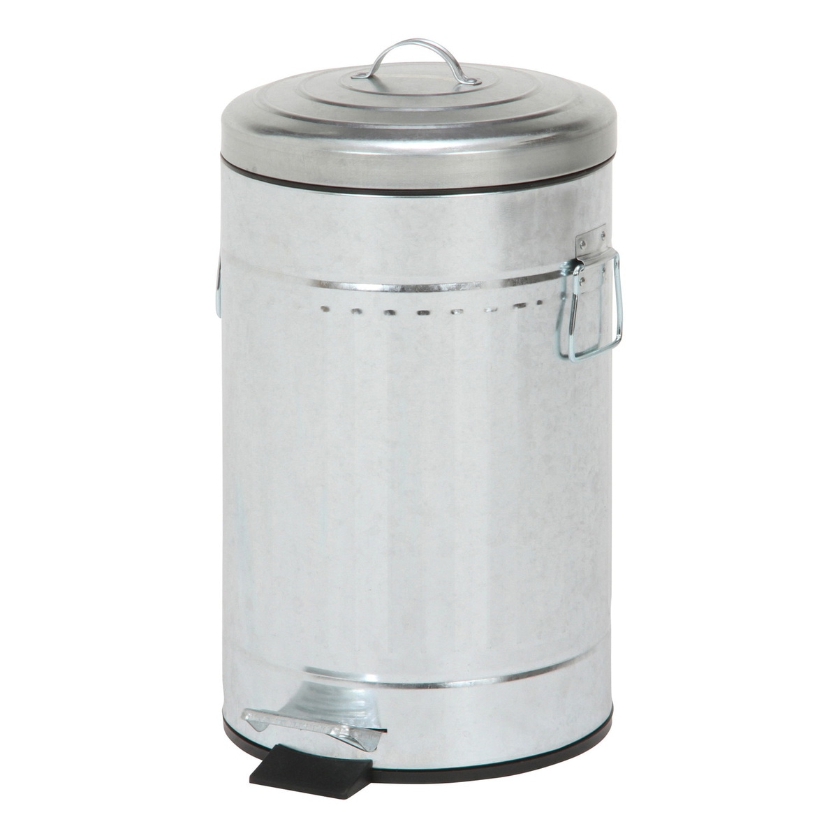 【送料無料】不二貿易 スチール ラウンドペダルペール 12L ガルバナイズ FTC313-12L 【メーカー直送・代引不可・置配不可・配送地域限定】