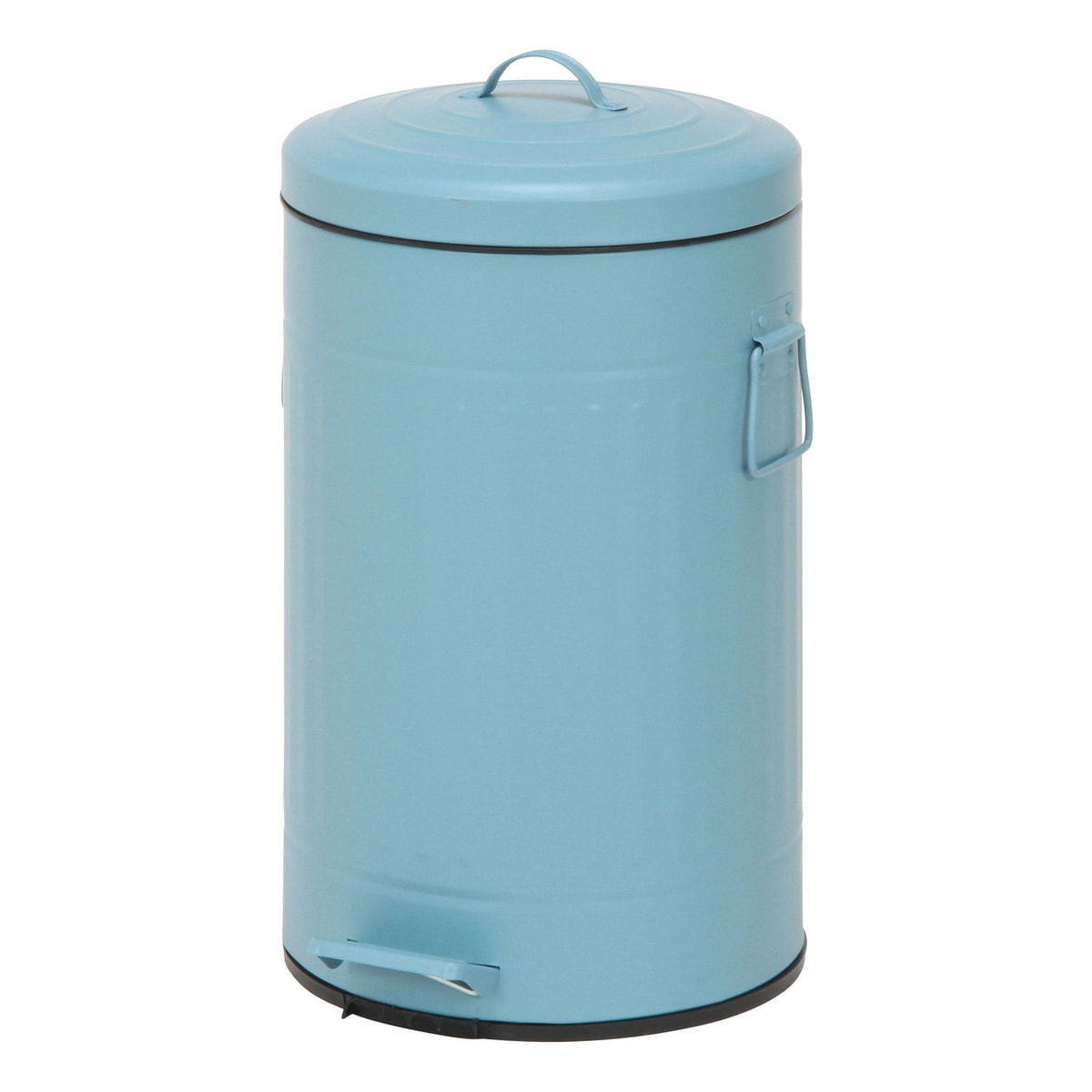 【送料無料】不二貿易 スチール ラウンドペダルペール 12L スモークブルー FTC313-12L 【メーカー直送・代引不可・置配不可・配送地域限定】