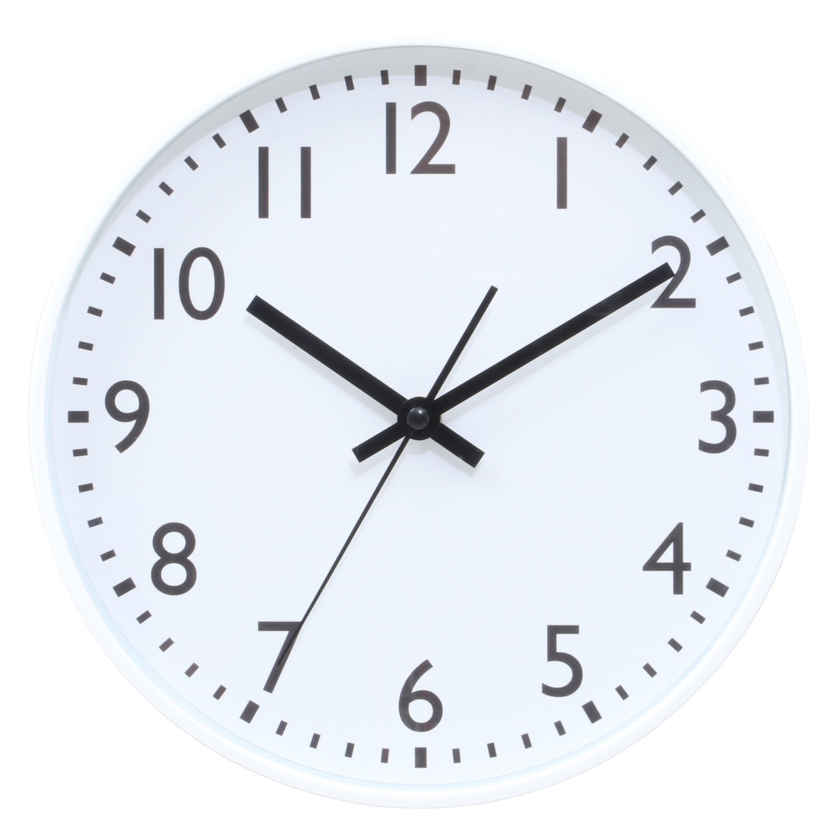 【送料無料】不二貿易 静音式掛時計シンプル 25cm WH 6028 【メーカー直送・代引不可・置配不可・配送地域限定】