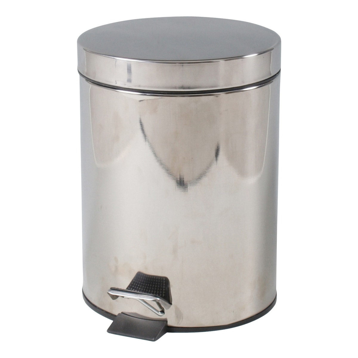 【送料無料】不二貿易 ステンレス ラウンドペダルペール 5L FTB001-5 【メーカー直送・代引不可・置配不可・配送地域限定】