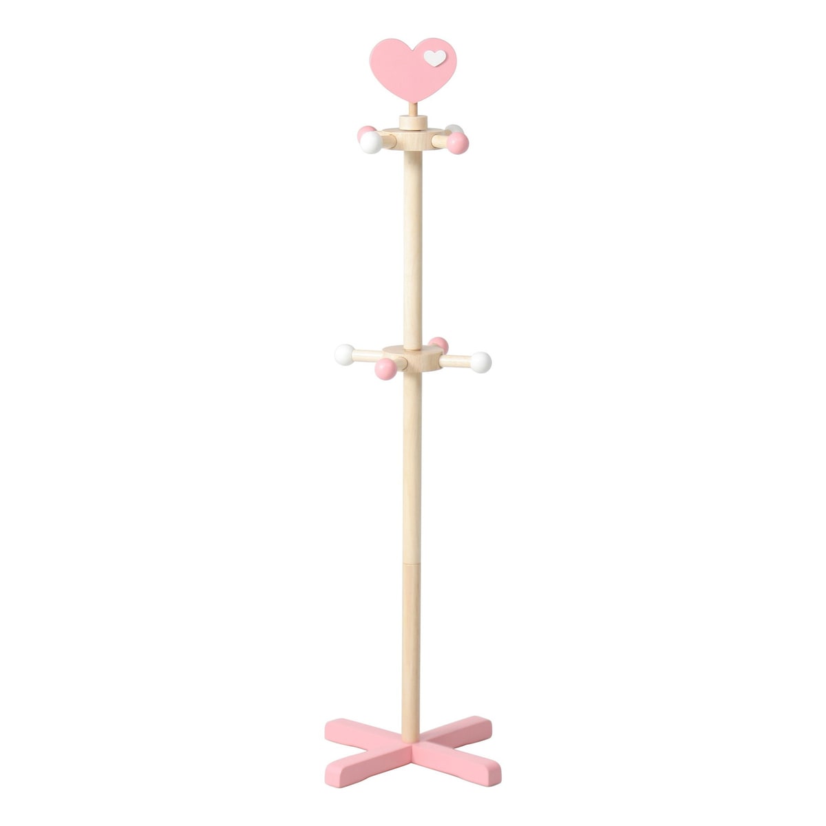 【送料無料】不二貿易 キッズポールハンガー ハート 6101S-3-43P 【メーカー直送・代引不可・置配不可・配送地域限定】