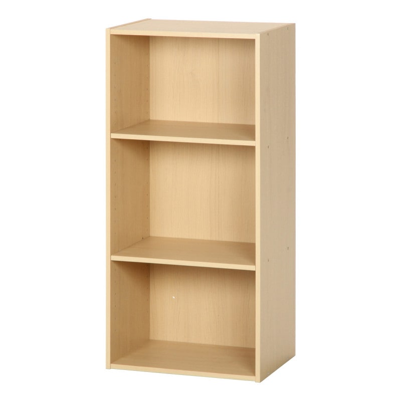 【送料無料】不二貿易 カラーボックス 可動棚3段 NA 【メーカー直送・代引不可・置配不可・配送地域限定】