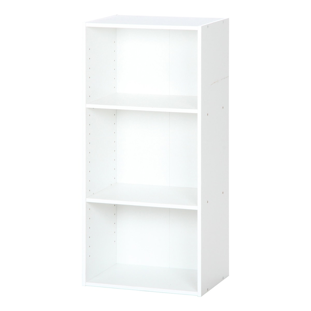 【送料無料】不二貿易 カラーボックス 可動棚3段 WH 【メーカー直送・代引不可・置配不可・配送地域限定】