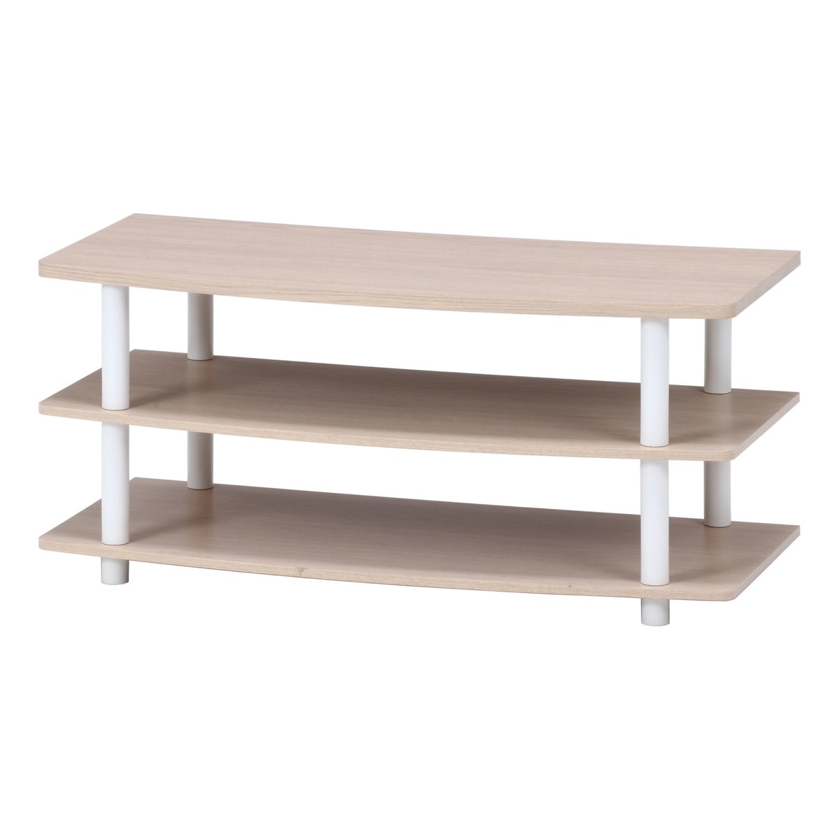 【送料無料】不二貿易 TVラック 90 ホワイトウォッシュ 5433-1 【メーカー直送・代引不可・置配不可・配送地域限定】