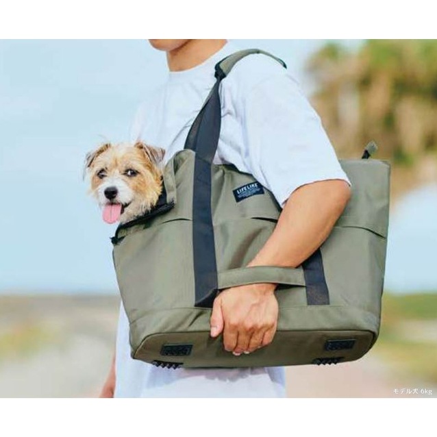 子犬、猫用キャリーバッグ オリーブグリーン DOG DEPT リュック