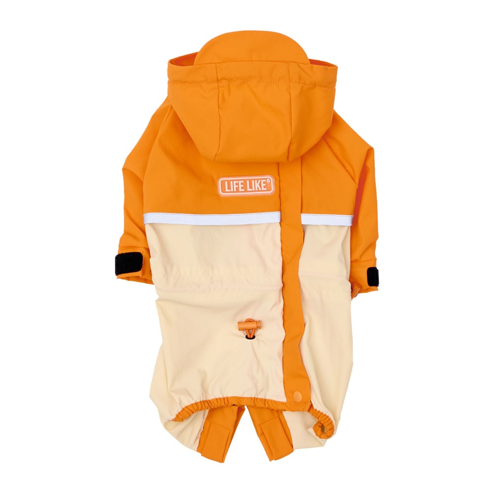 送料無料】ライフライク アクティブフルカバーレインスーツ オレンジ 2