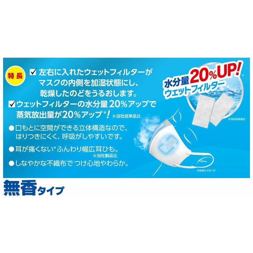 快適ガード のど潤いぬれマスク 無香タイプ ふつうサイズ 3セット入×40個セット