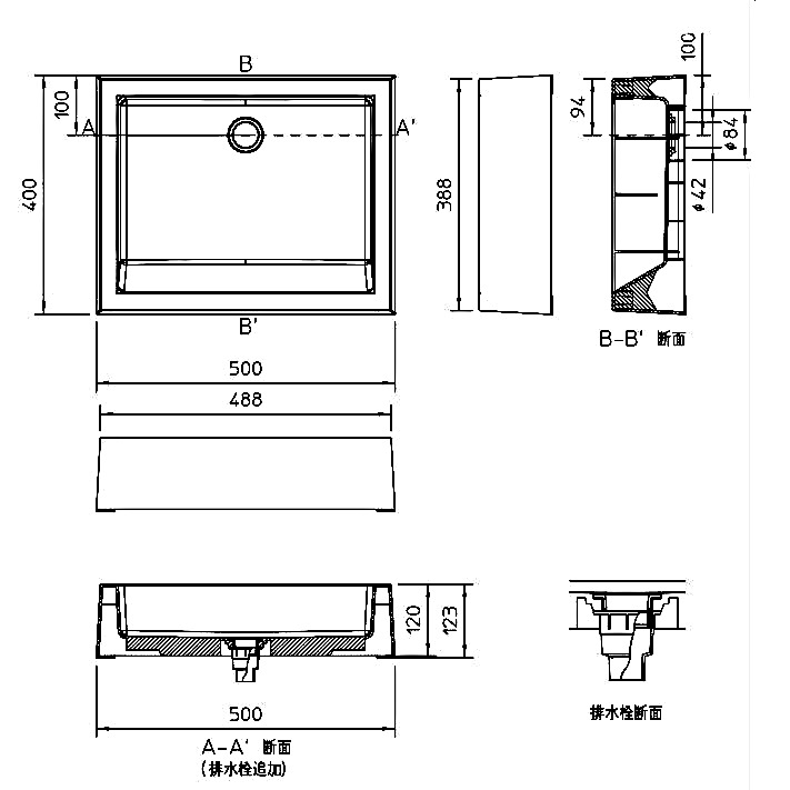SIPLE (シプレ) 流し Sナガシ500K 290944 楽天市場】タキロンシーアイ シプレ流し Sナガシ500K シンプル