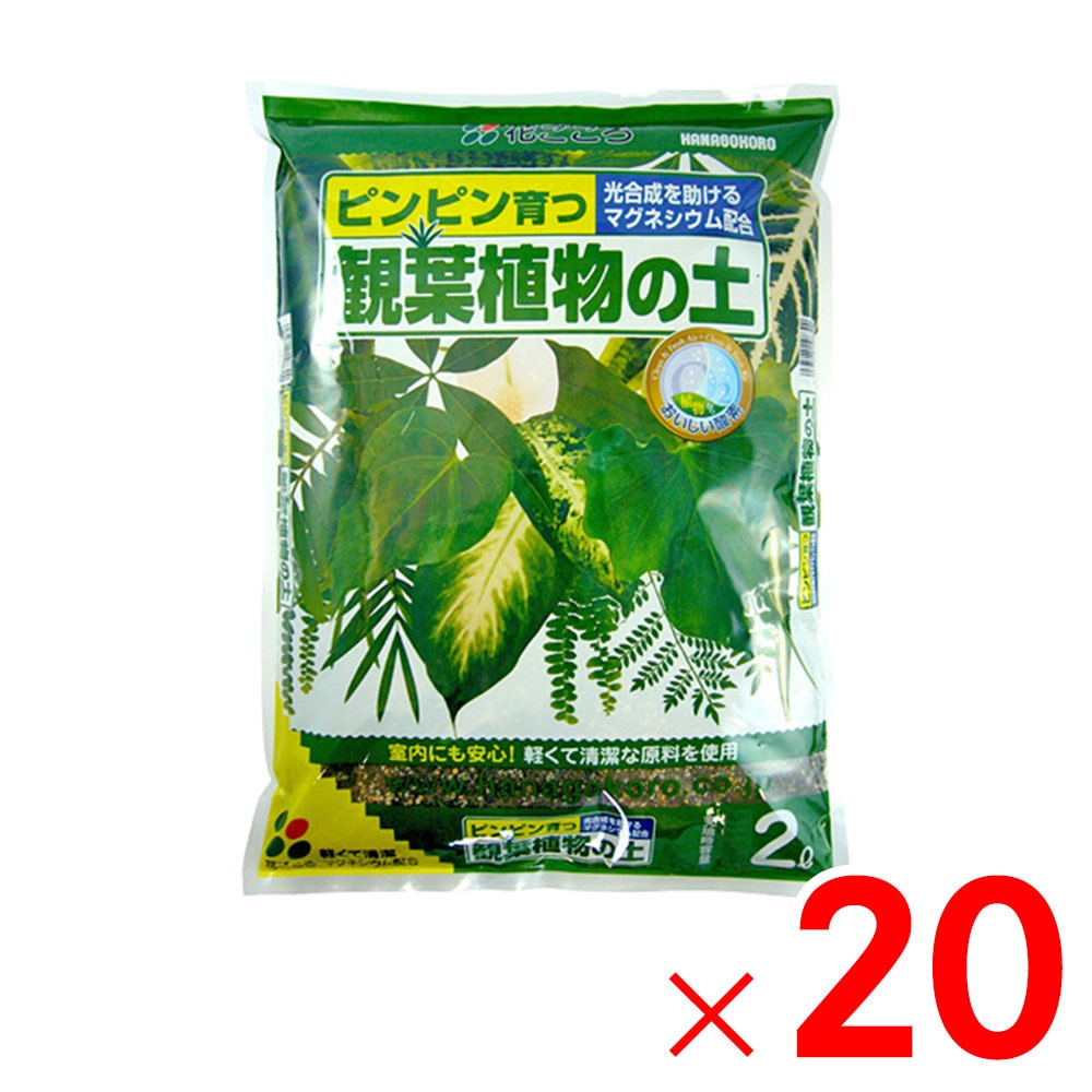 【送料無料】花ごころ 観葉植物の土 2L ×20個 セット販売