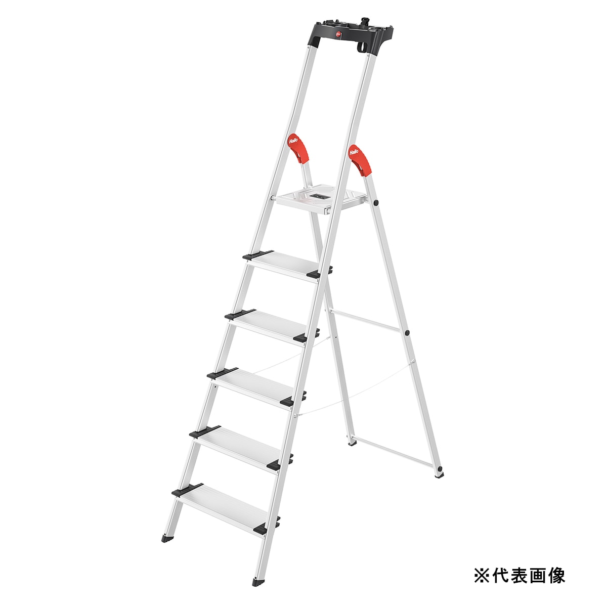 【送料無料】【法人限定】長谷川工業 脚立 上わく付き脚立 L80-3 【メーカー直送・代引不可・置配不可・配送地域限定】