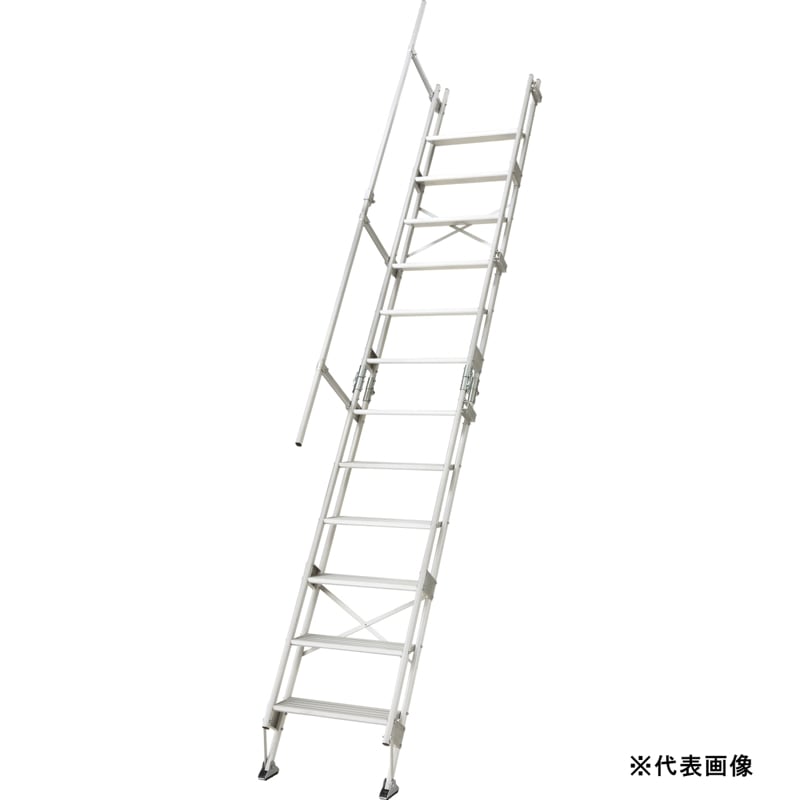 【送料無料】【法人限定】長谷川工業 1連はしご 建作くん K-12-450 【メーカー直送・代引不可・置配不可・配送地域限定】