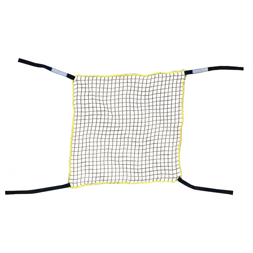 【送料無料】ティーエフサービス 落下防止ネット 面ファスナータイプ 900mm イエロー×グレー RNM-90