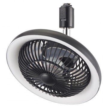 【送料無料】オーム電機 ファン付LEDレールライト ライティングダクト用 ブラック ORL-FL01-K