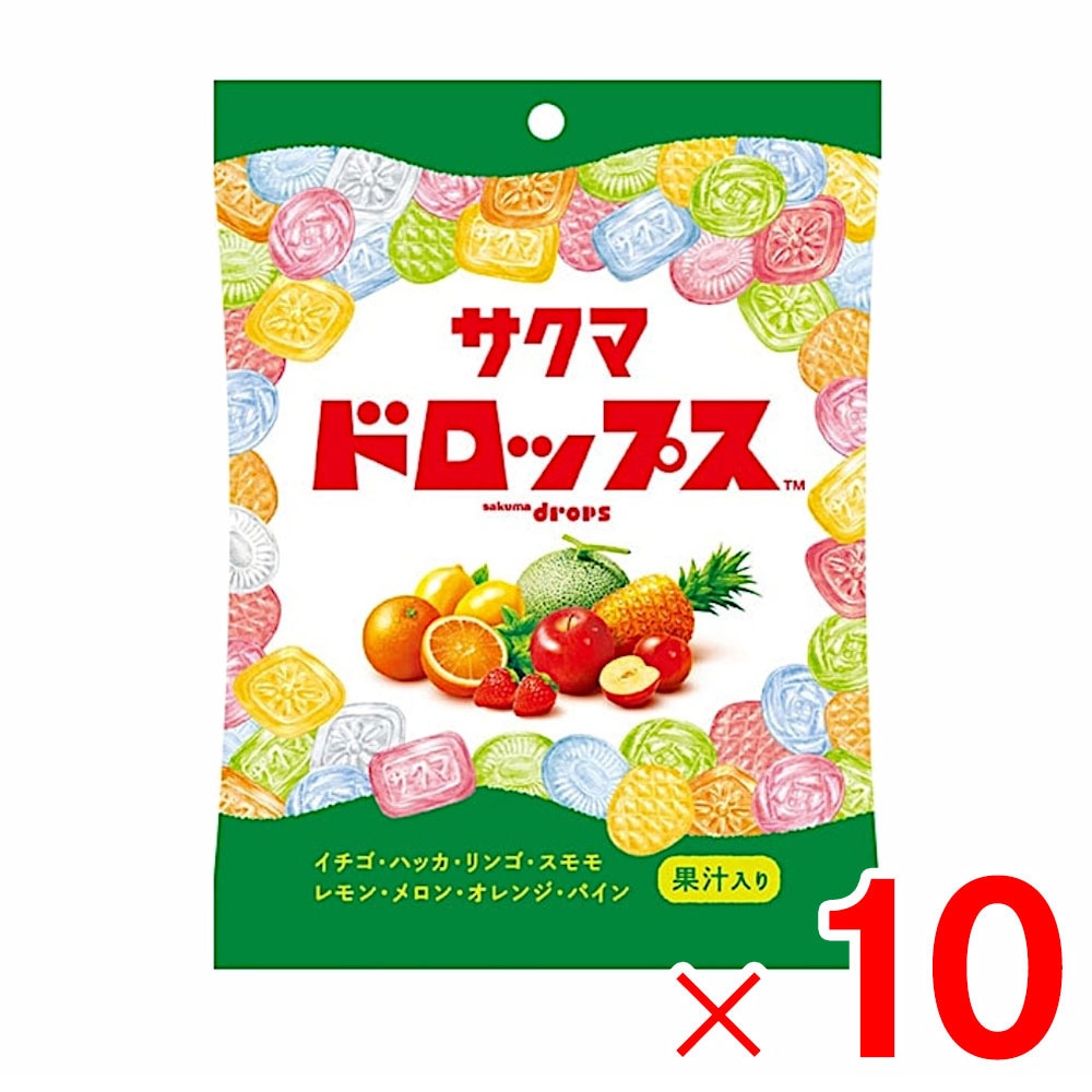 サクマ製菓 袋入りドロップス 105g×10個 セット販売