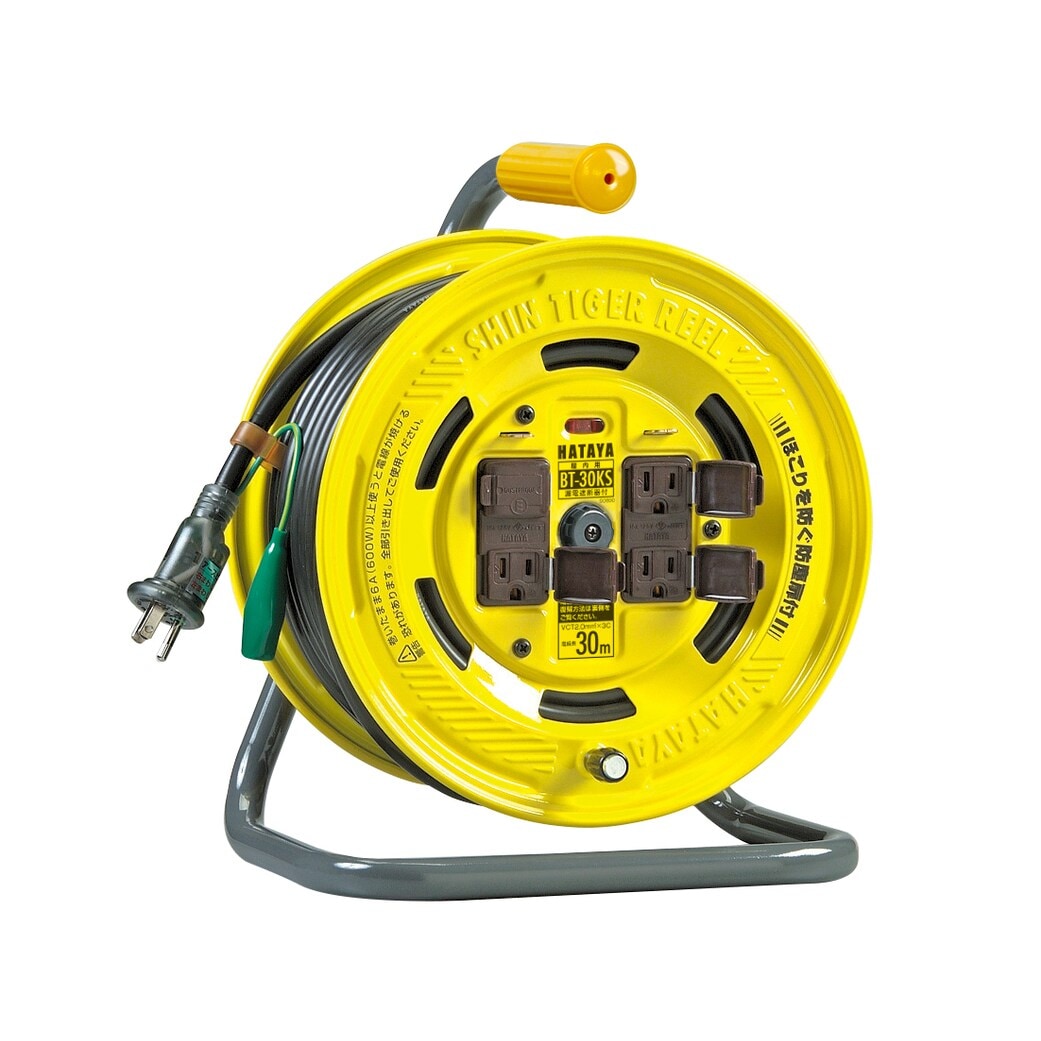 【送料無料】ハタヤ HATAYA コードリール シンタイガーリール 屋内用 100V 30m 4口 BT-30KS