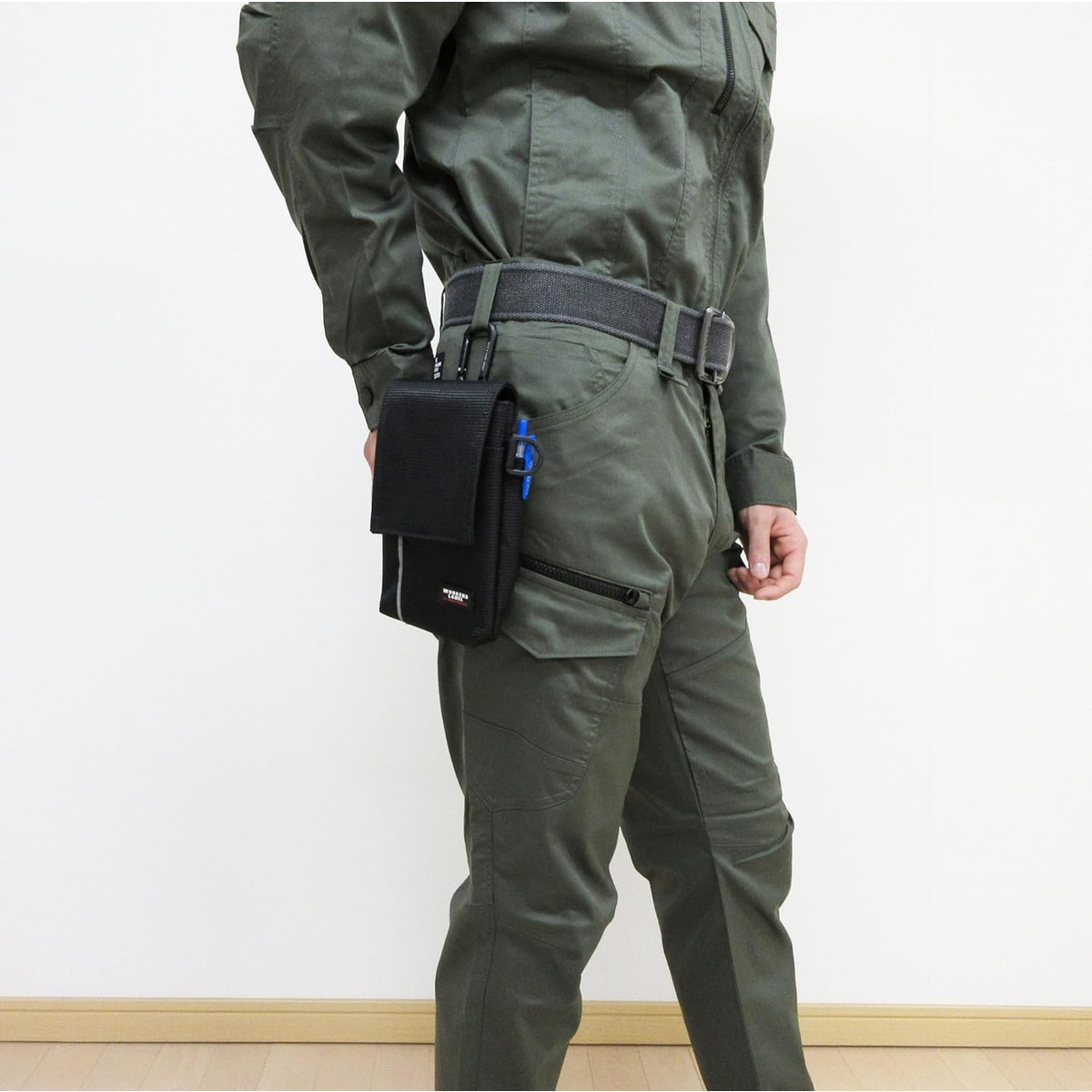 中林製作所 ワーカーズレーベル 反射ライン付小物ケース カラビナ付 RF