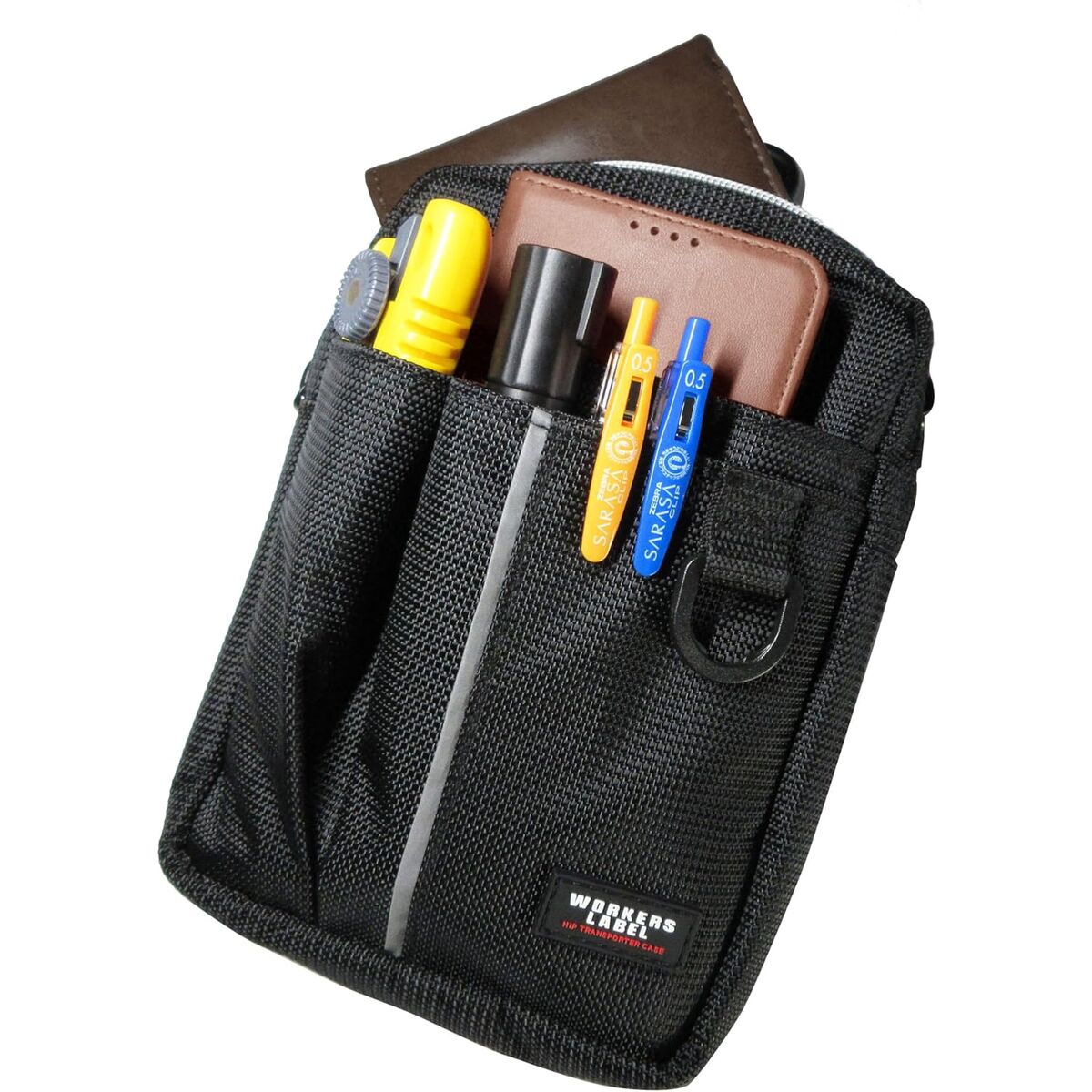 中林製作所 ワーカーズレーベル 反射ライン付小物ケース カラビナ付 RF