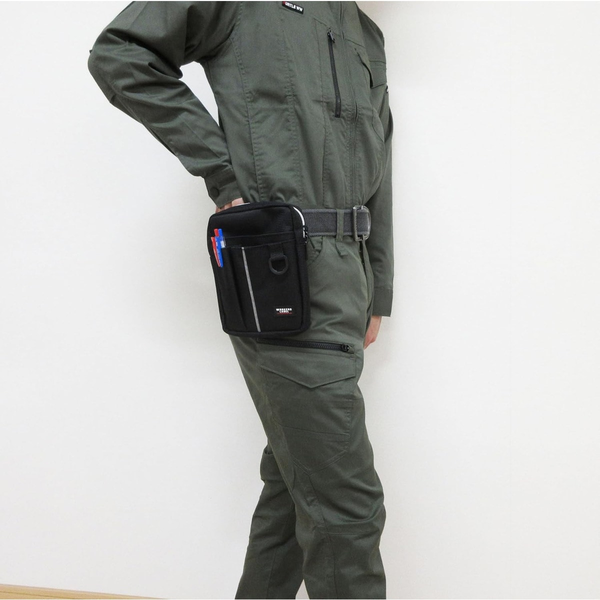 中林製作所 ワーカーズレーベル 反射ライン付小物ケース カラビナ付 RF