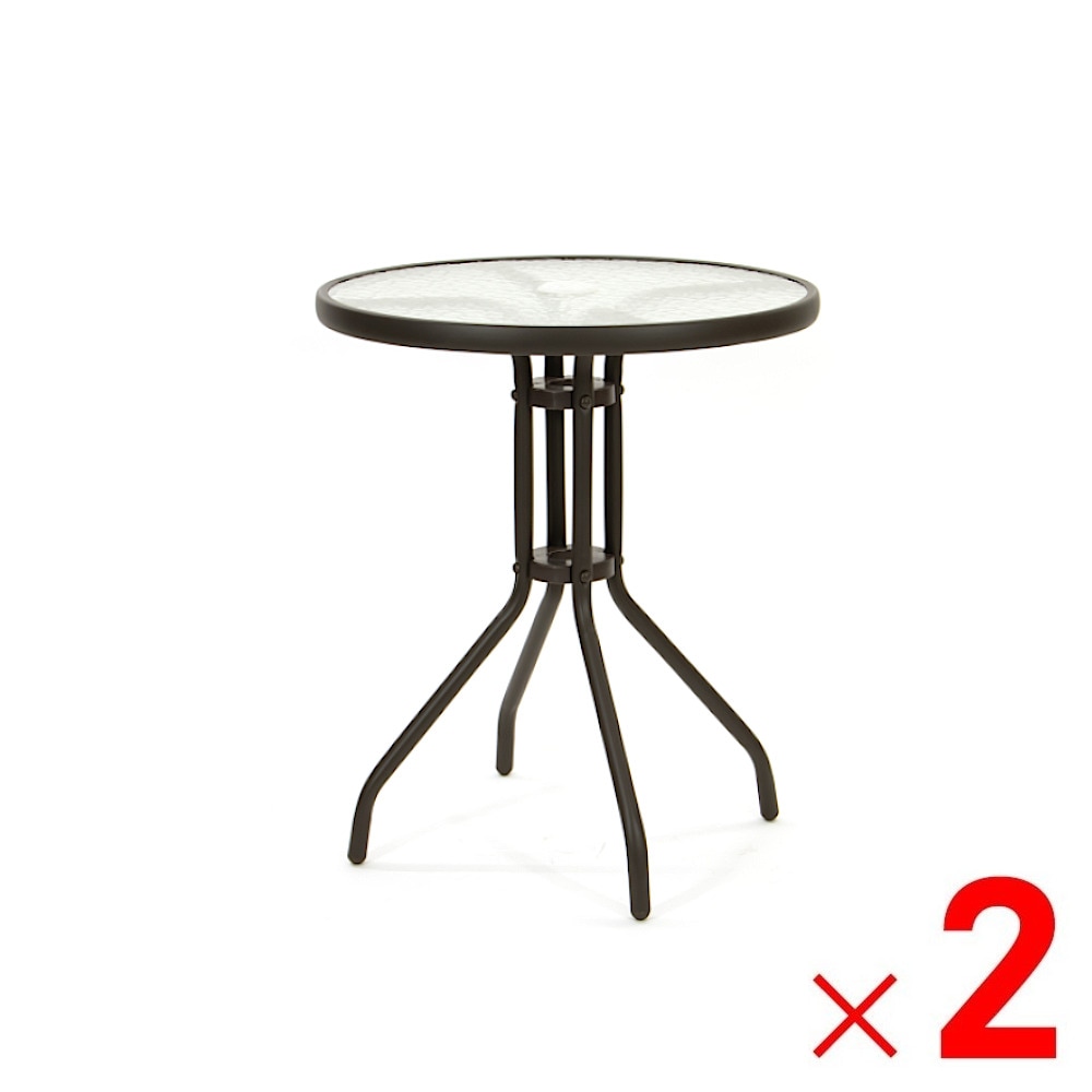 【送料無料】武田コーポレーション ガラスガーデンテーブル GDT-60G2×2個 セット販売