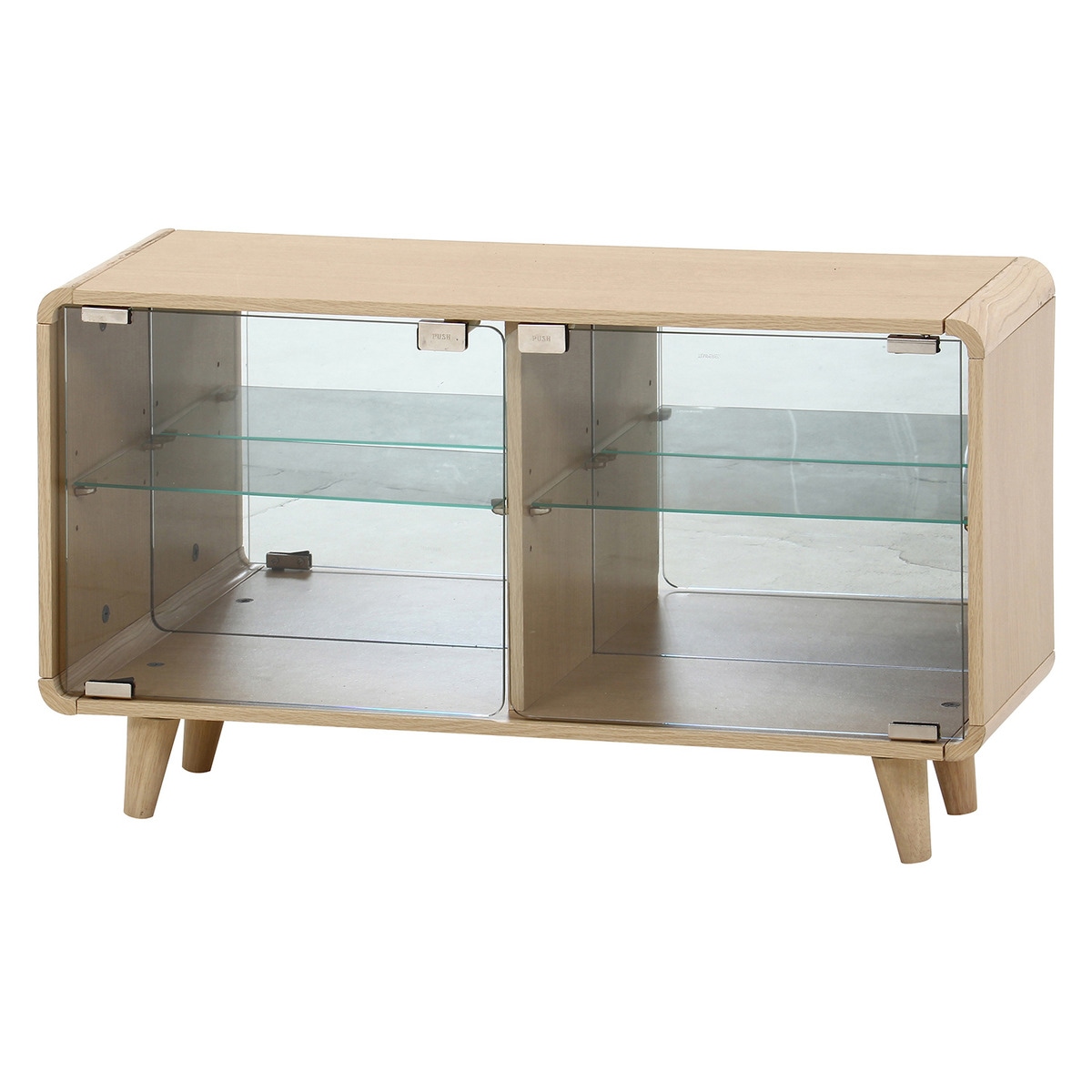 【送料無料】不二貿易 コレクションシェルフ クレール ワイド オークナチュラル FBC666-1 【メーカー直送・代引不可・置配不可・配送地域限定】