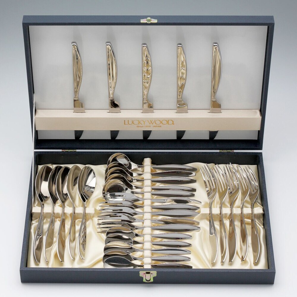 【送料無料】ラッキーウッド レイリア ディナーセット ステンレス 30pc 5客用 5-09730-0110