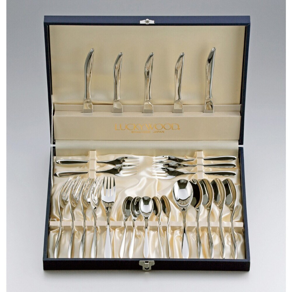 送料無料】ラッキーウッド マリール ディナーセット ステンレス 25pc 5