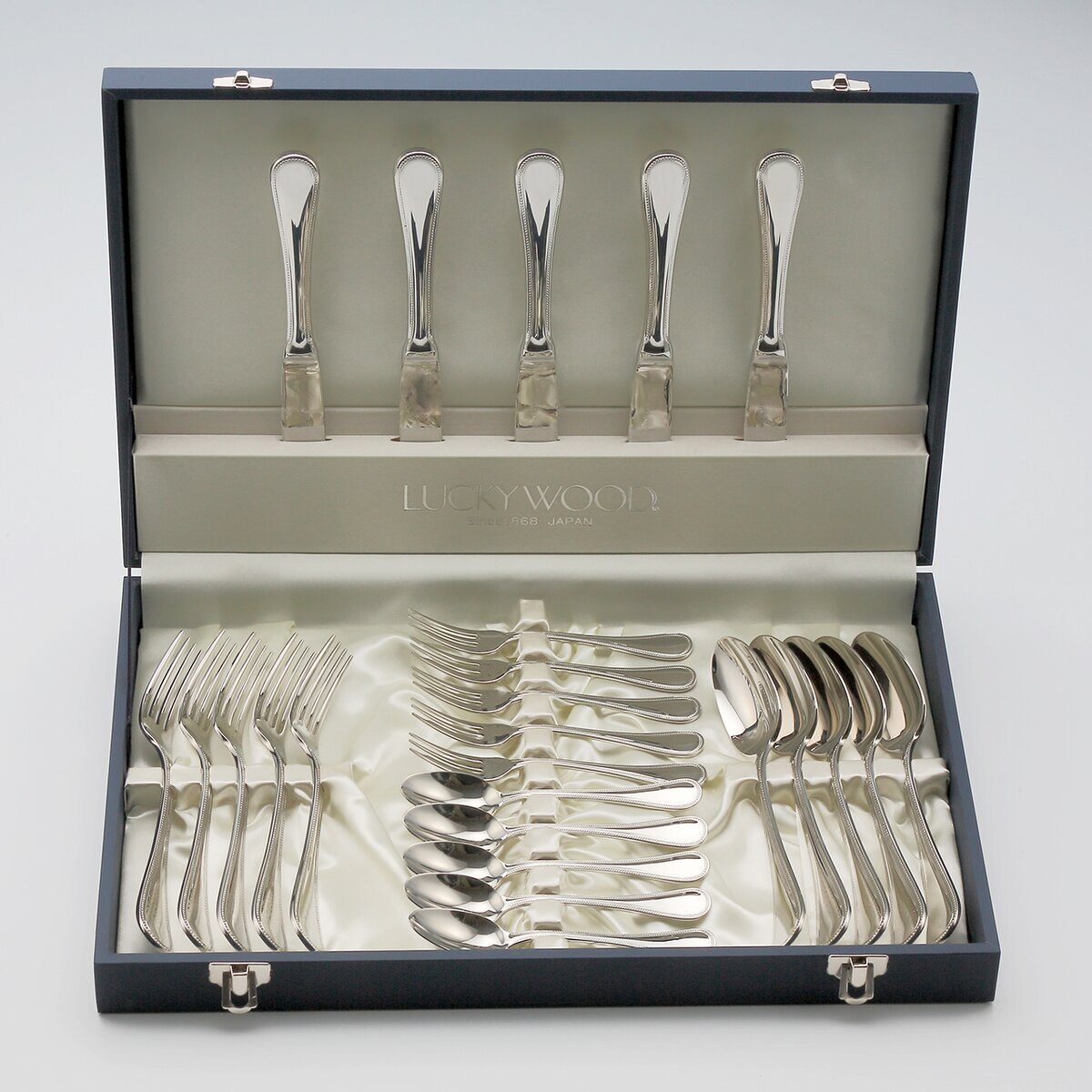 【送料無料】ラッキーウッド カトラリーセット フレンチアクセント ディナーセット5客用 25pc 5-18425-0110