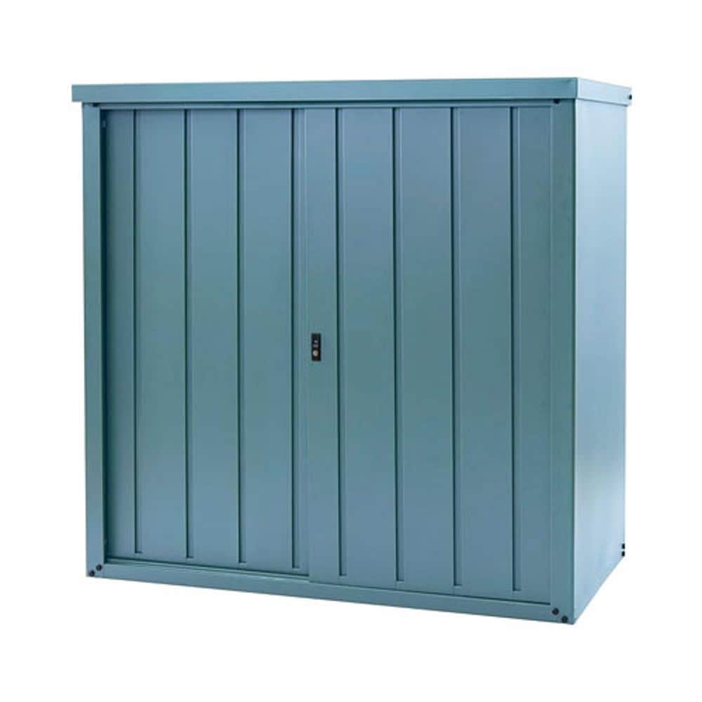 【送料無料】山善 デザイン収納庫 クラウドブルー DSLB-1515-CB 「3梱包」 【大型便・時間指定不可】