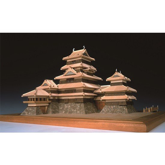 送料無料】ウッディジョー 木製建築模型 1/150 松本城 | アート