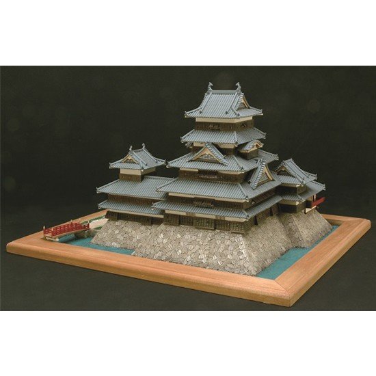 送料無料】ウッディジョー 木製建築模型 1/150 松本城 | アート