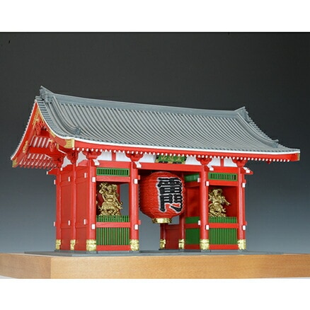 【送料無料】ウッディジョー 木製建築模型 1/50 浅草寺 雷門