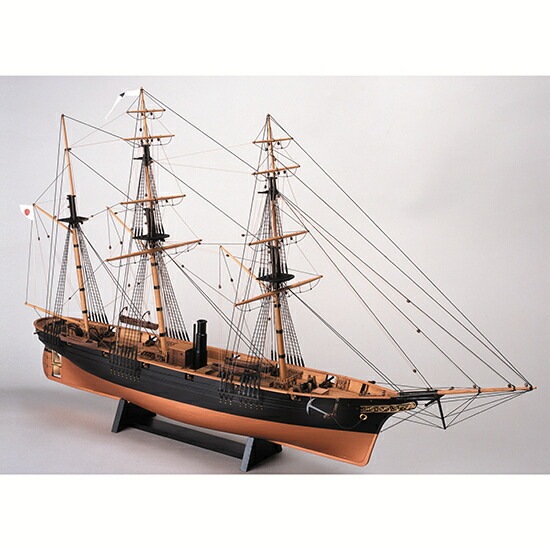 送料無料】ウッディジョー 木製帆船模型 1/75咸臨丸 帆無 | アート