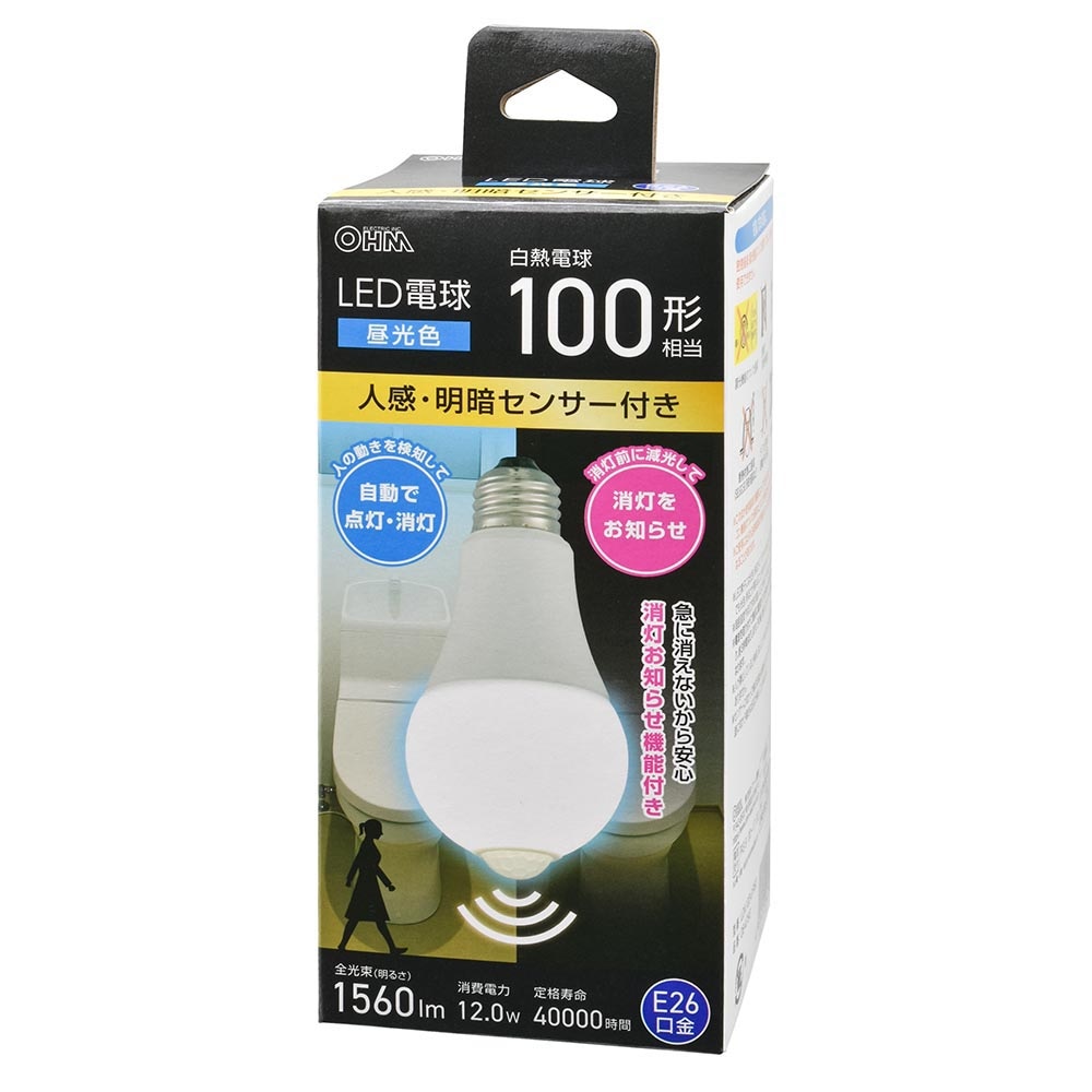 オーム電機 ケース販売特価 24個セット LED電球 ボール電球形 E26 60形相当 昼光色 [品番]06-3868 LDG8D-G AG6/RA93_24set オーム電機 ケース販売特価 24個セット LED電球 E26 40形相当 人感