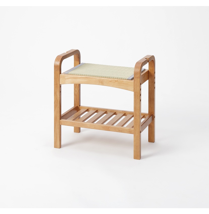 【送料無料】畳腰掛け ナチュラル×い草グレー 【メーカー直送・代引不可・置配不可】