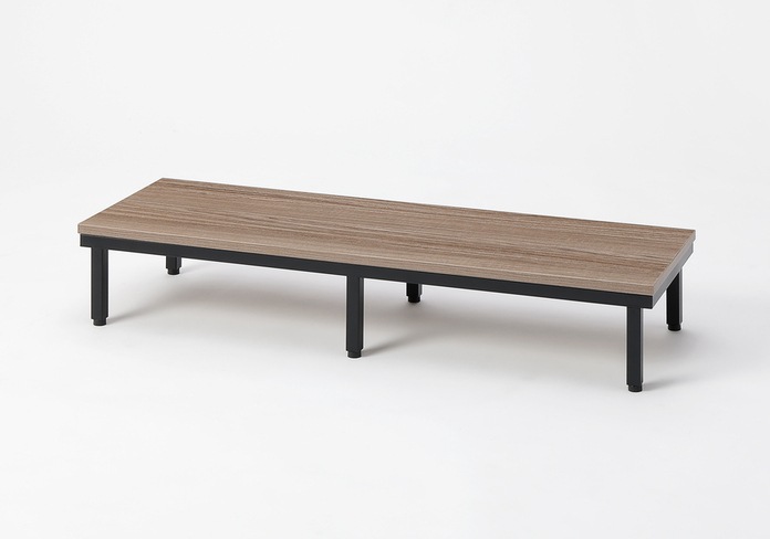 【送料無料】アイアンステップ 90×30×16cm ウッド 【メーカー直送・代引不可・置配不可】